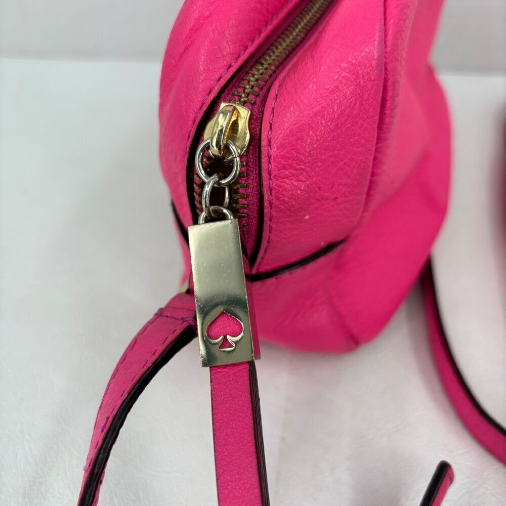 Kate Spade Mindy Crossbody Bag Pink Pebbled Leather Handbag Adjustable Strap - Picture 5 of 16